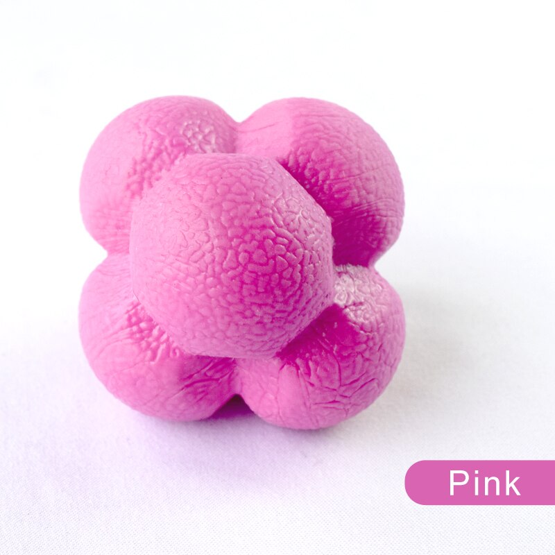 Silicagel Agile Gecoördineerd Reactie Oefening Fitness Training Bal 5.5Cm Zeshoekige Reactie Bal: Roze
