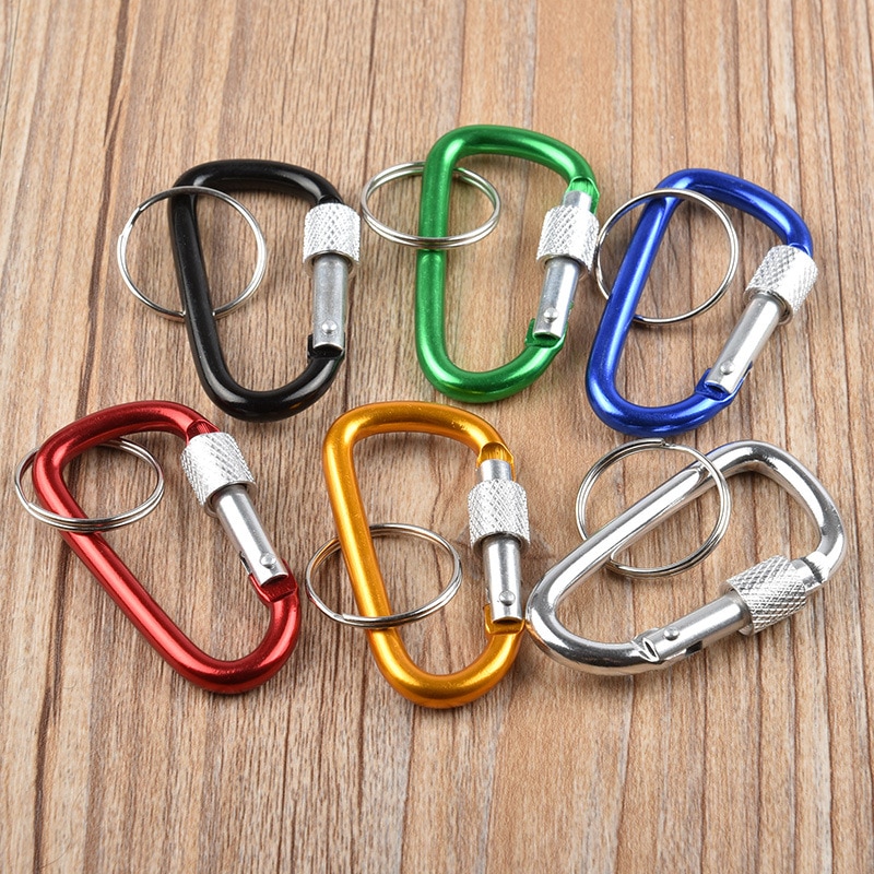 Climbing Carabiner D Shape Climbing Buckle Lock Security Safety Lock Outdoor Climbing Equipment 47*22mm