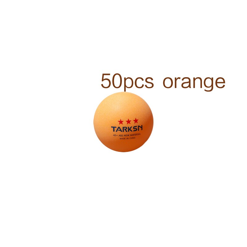 TARKSN – balles de Tennis de Table 3 étoiles en matériau ABS, 40 + mm, en plastique, 50 pièces: 50pcs orange
