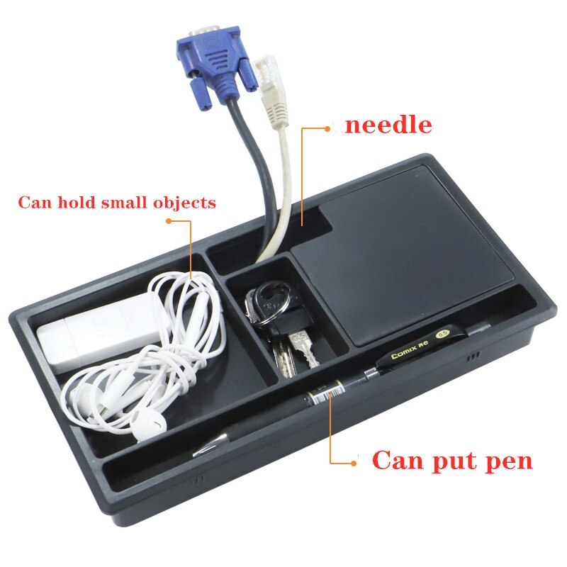 Desk Wire Hole Cover Cable Computer Table Cable Outlet Port Surface Line Box hone Storage finishing line pen small component