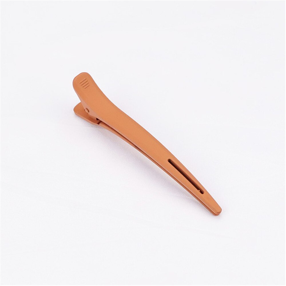 Pinza de pico de pato esmerilado grande, 9 colores opcional, horquilla de plástico a presión para mujeres y niñas, herramientas sencillas de estilismo para el cabello, 1 Uds.: A Orange