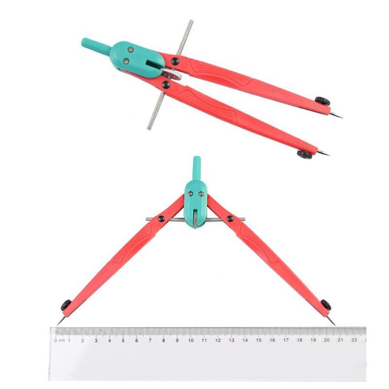 Drawing Compass Drafting Tool Set Ruler Pencil Eraser Math Student School Supplies Stationery with Cloth Bag