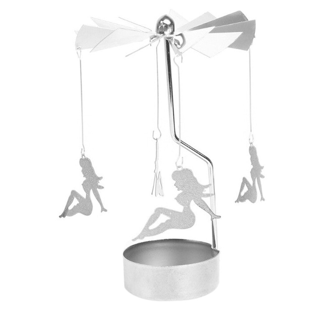 Support de bougie tournant en métal rotatif | Pour carrousel, chauffe-plat, lumière, de noël, décor de mariage à la maison, #: 1