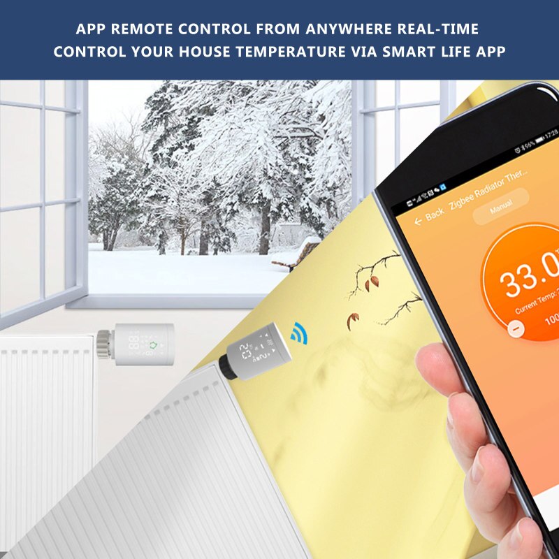 Digital Smart Radiator Thermostat Wifi Actuator Programmable Thermostatic Valve Temperature Controller Voice Control Via Alexa