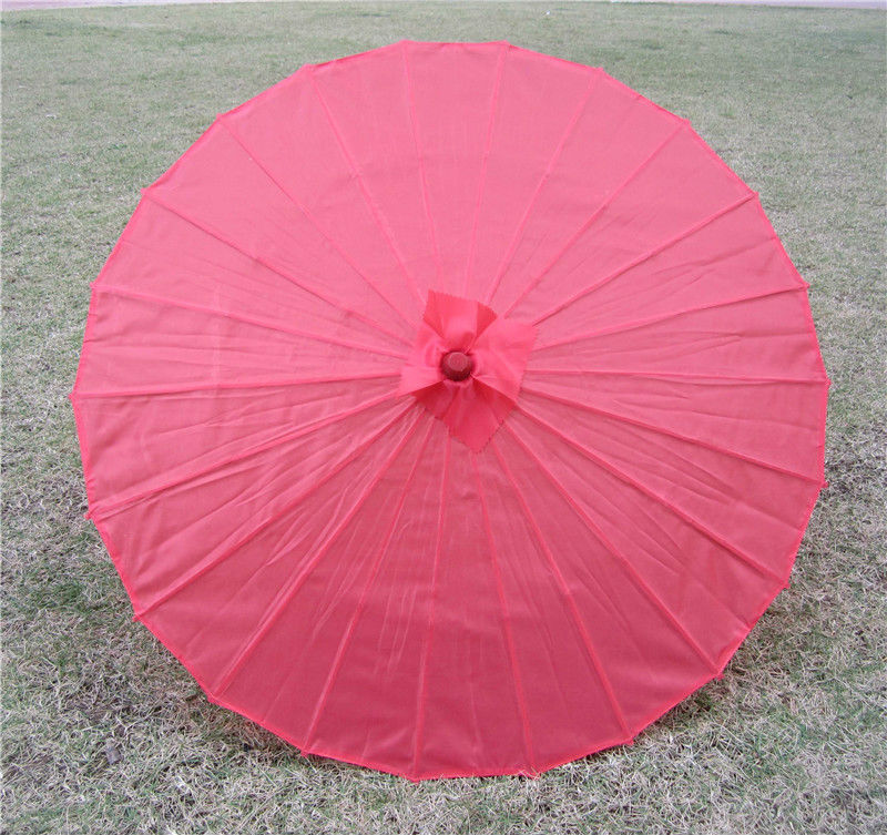 Chinese colored fabric umbrella, white pink parasols, China traditional dance color parasol, Japanese silk props: Red