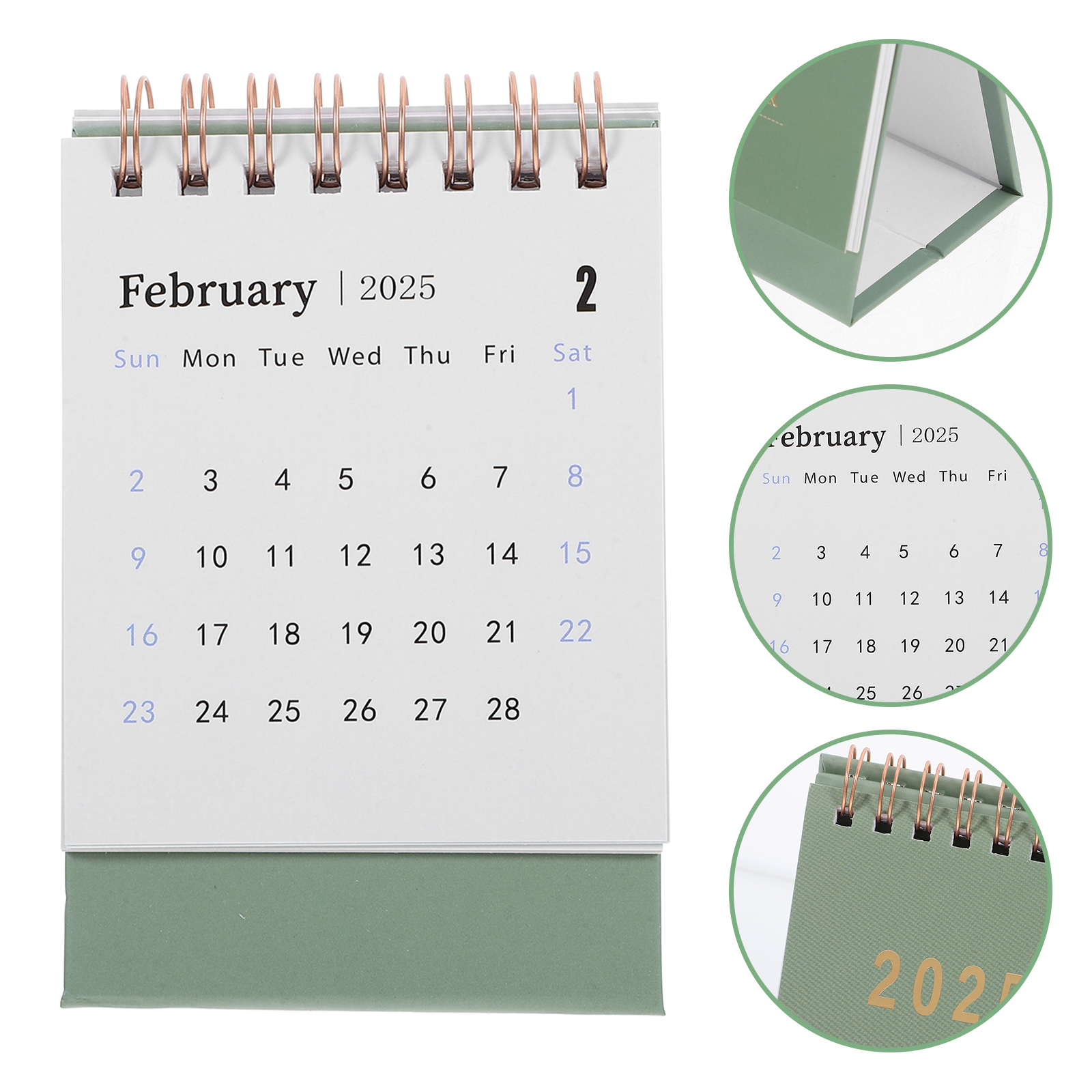 Desk Calendar on Table Monthly Office Daily Memo Decorative Supplies Standing Flip