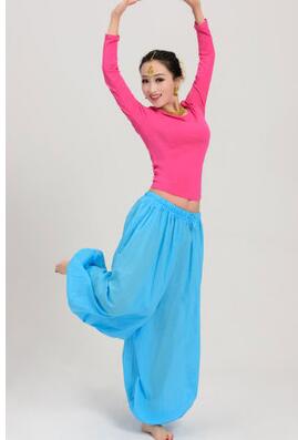 Pantalon traditionnel indien en coton pour femme, vêtement ample de danse, Style ethnique: E / S