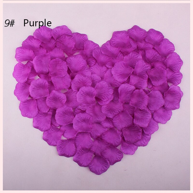 Simulation de mariage 100 pièces * 6 pétales de rose, scène de mariage, disposition de la salle de mariage, décoration en tissu soie, pétales de rose: 9