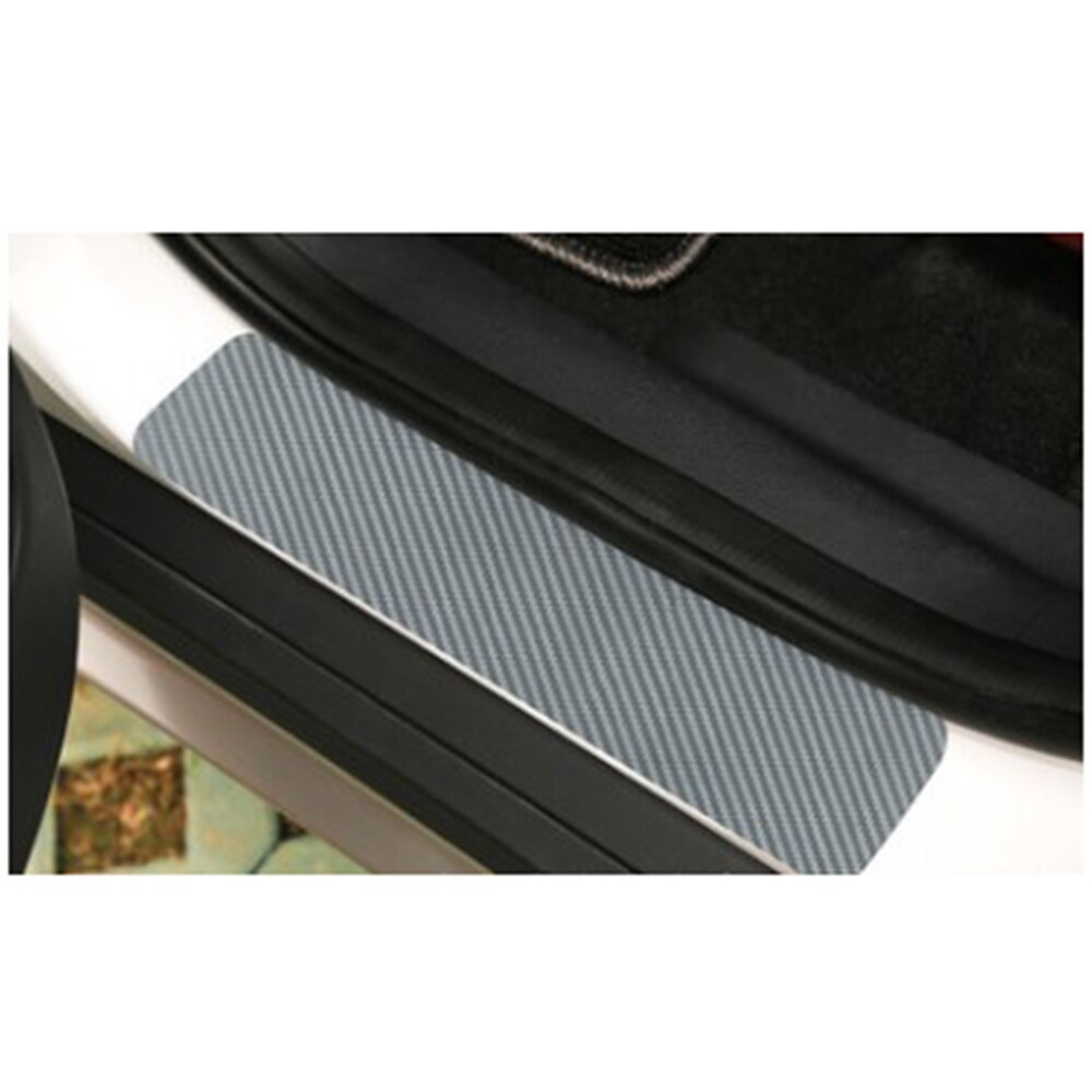3D carbon fiber Car Stickers Door Sill Pedal Protective Replacement Universal Auto 4Pcs