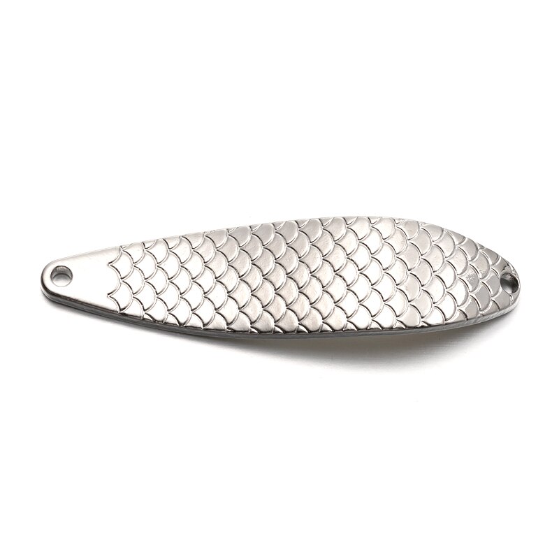 Lthtug 10g 18g maalaamaton iso lusikka syötti tee itse kalastus viehe ympäristönsuojelu kupari aihio metalli lusikat hauen lohi spinner: Hopea ilman koukkua / 18g