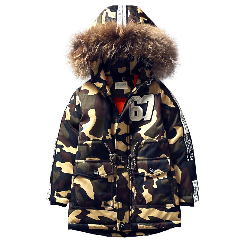 Nuovo Capretti Del Cappotto Ragazzi Giubbotti Inverno Camoufalge Spessore 4-12 Vecchio Formato Autunno Inverno 9WBT029