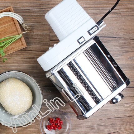 Household Pasta Machine Dough Sheeter Stainless Steel Small Electric Full Automatic Noodles Cutting Rolling Maker Machine