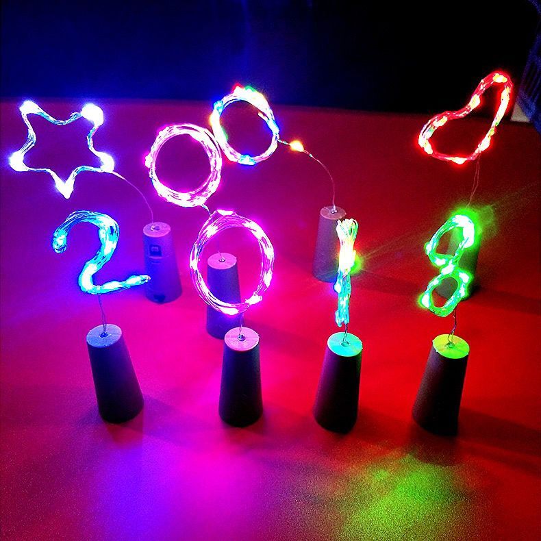Blinkende LED Kork licht Flasche Stopper lampe kupfer draht 1 m 2 m 3 m freundlicher Spielzeug für Party Ich bin Freien mit Kupfer Draht Schnur glänzend