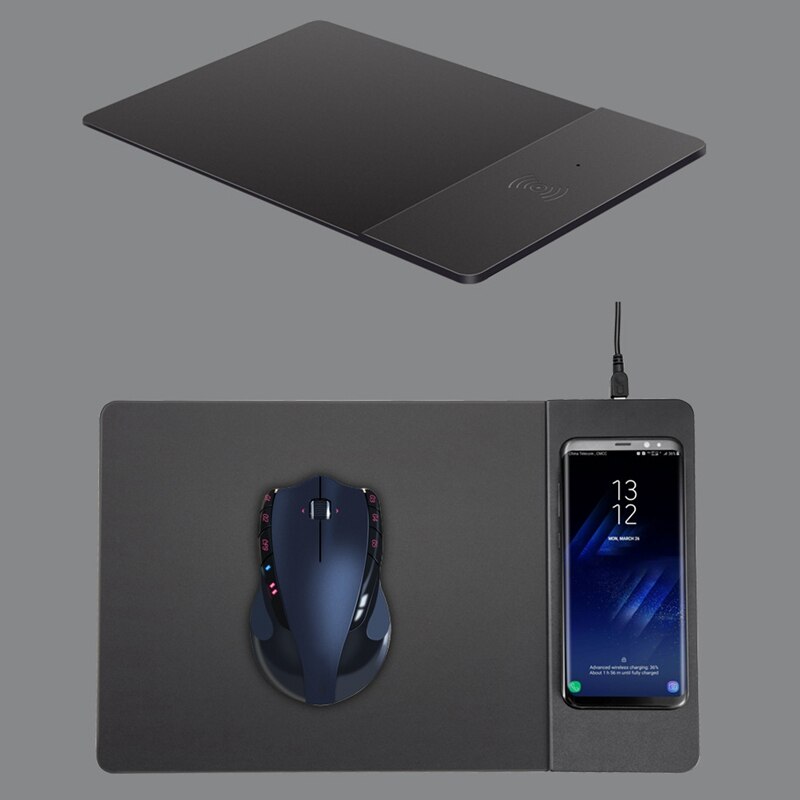 Mobile Phone Wireless Fast Charging Mouse Pad Qi Line Fast Charging Office Game Pad Qi Certified Wireless Charger Mouse