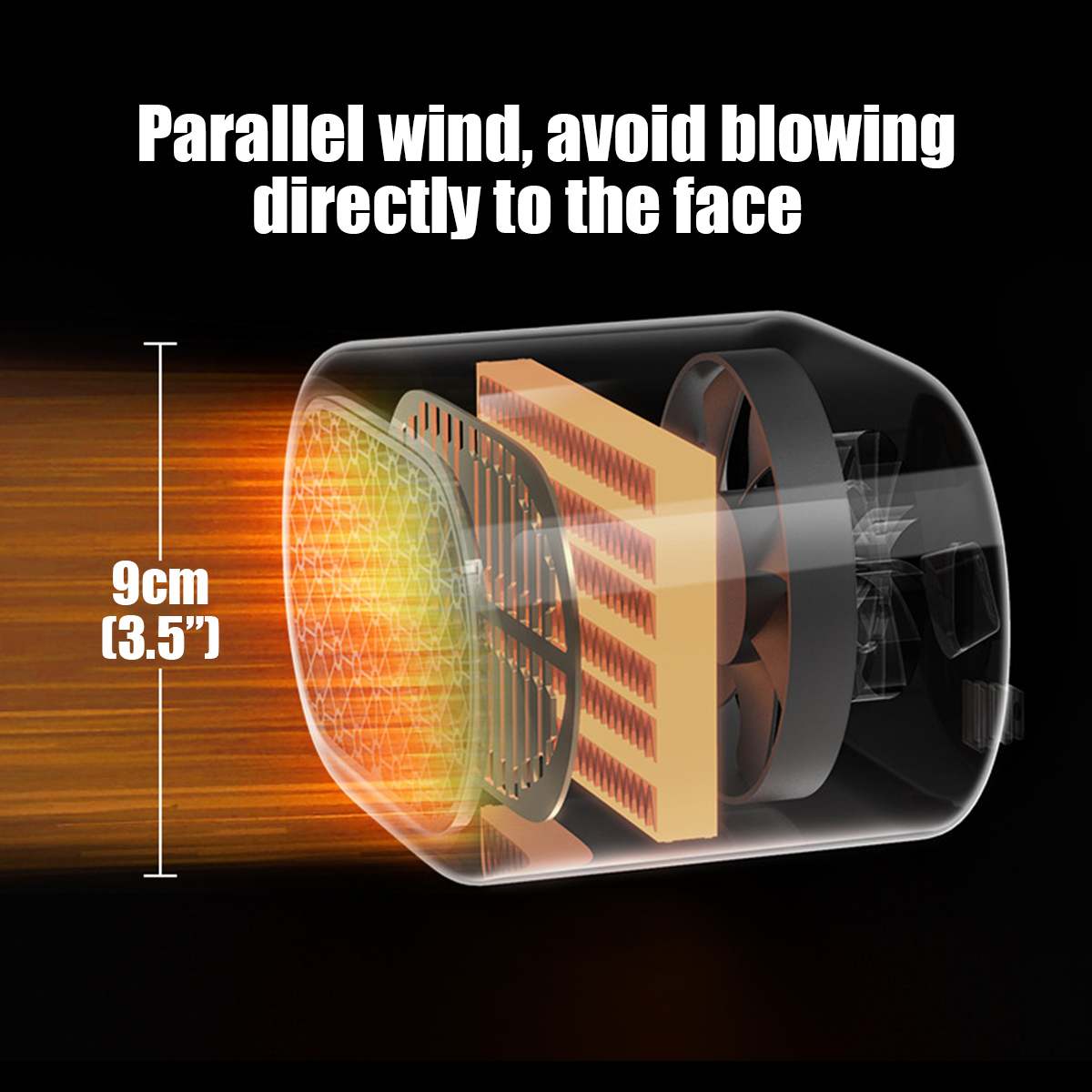 Electric Space Heater Mini Portable table standHome Office Desktop Warm Air Heater Warmer Fan Silent Remote Fast Heat Thermostat