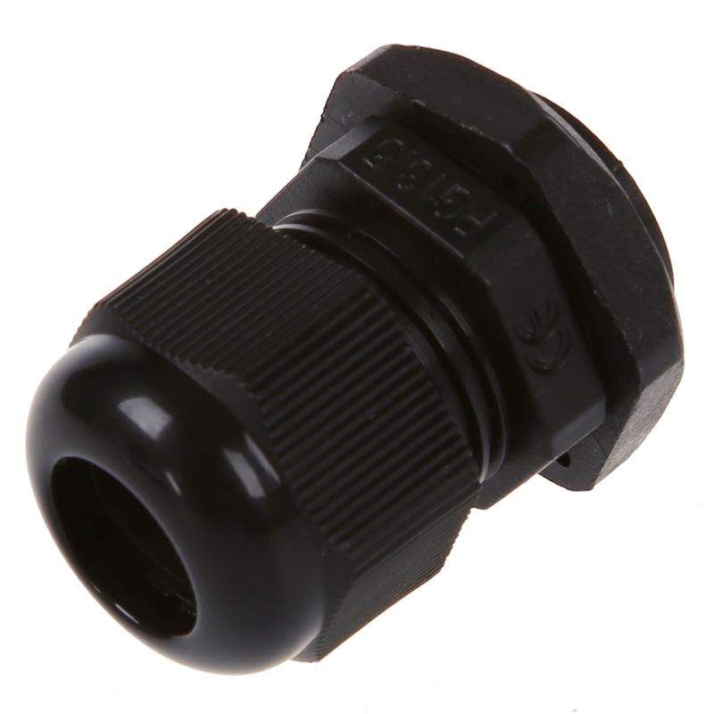 5 Pcs PG13.5 Black Plastic Waterproof Connectors Cable Glands-ABUX