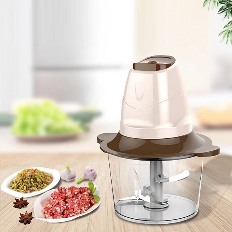Electric Chopper Meat Grinder 300W 2 Speeds Stainless Steel Blades 2L Capacity Mincer Food Processor Slicer Egg Beater