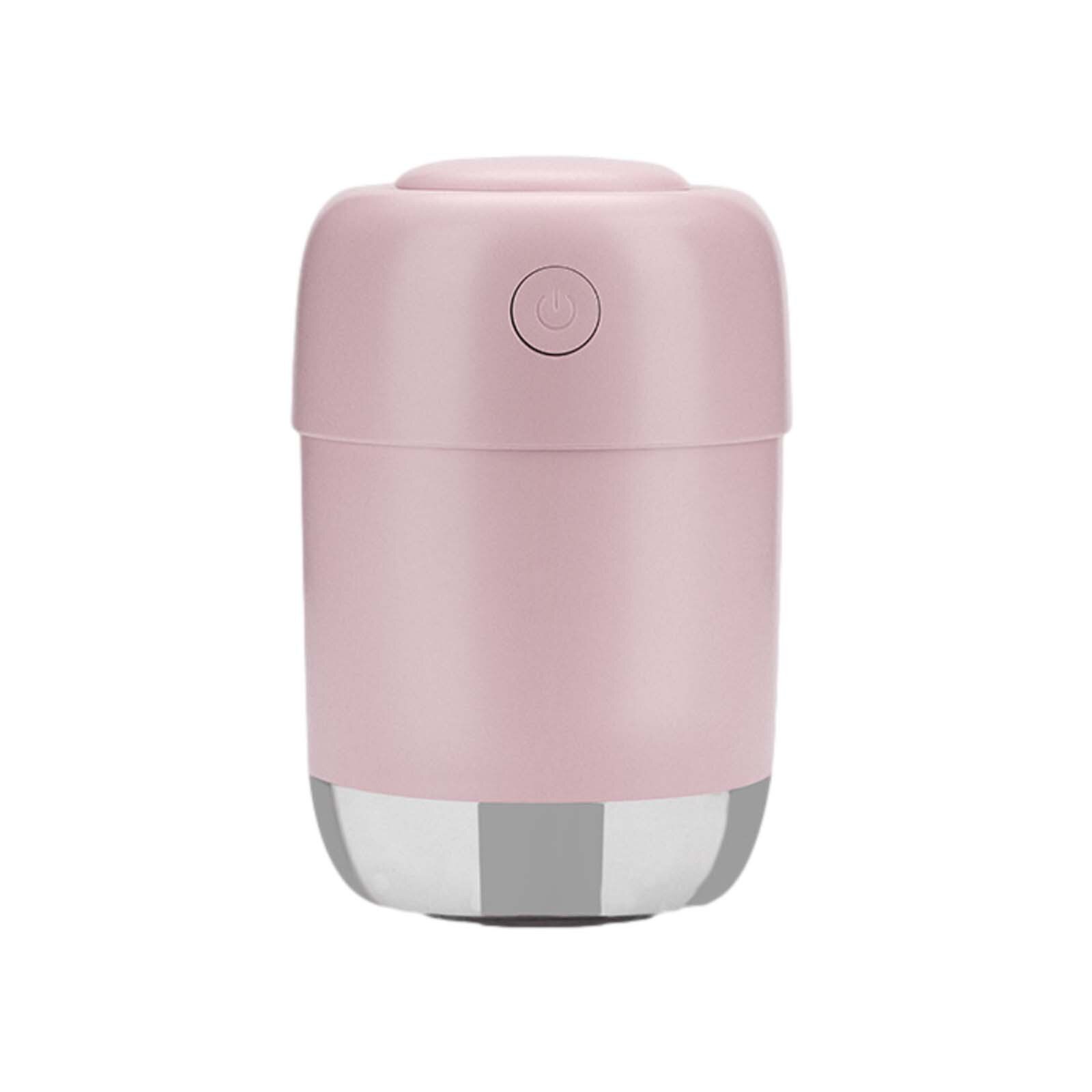 Humidifier Mini Desktop Air Atomizing Humidifier Moisturizing Silen Mist Maker Aroma Humidifier Oli Diffuser Portable Car: Pink