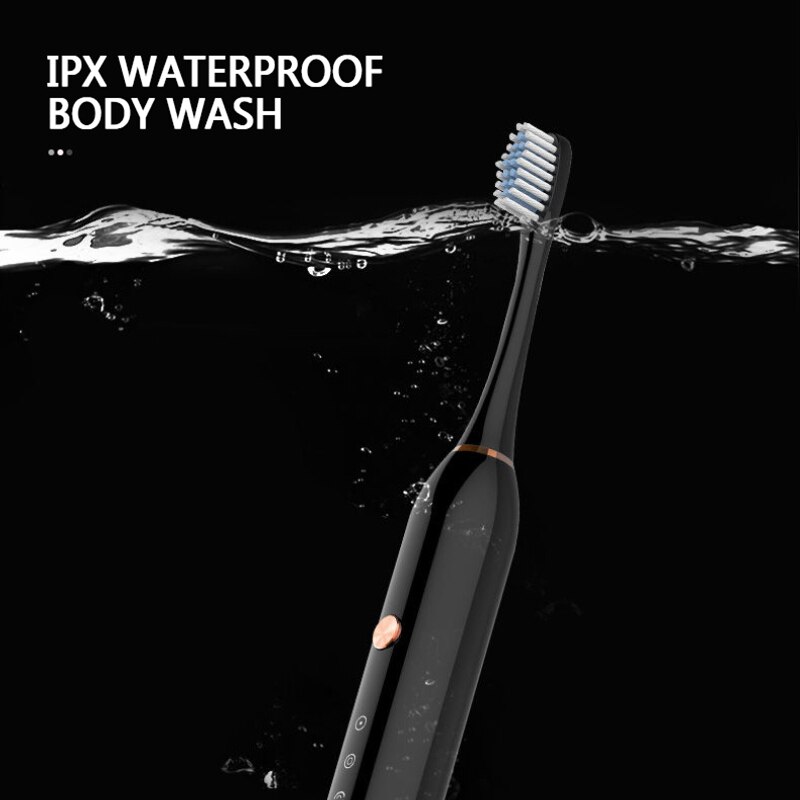 Rechargeable Electric Toothbrush Buy 1 Get 2 Toothbrush Head 5 Modes Waterproof Travel Toothbrush Automatic Smart Toothbrush