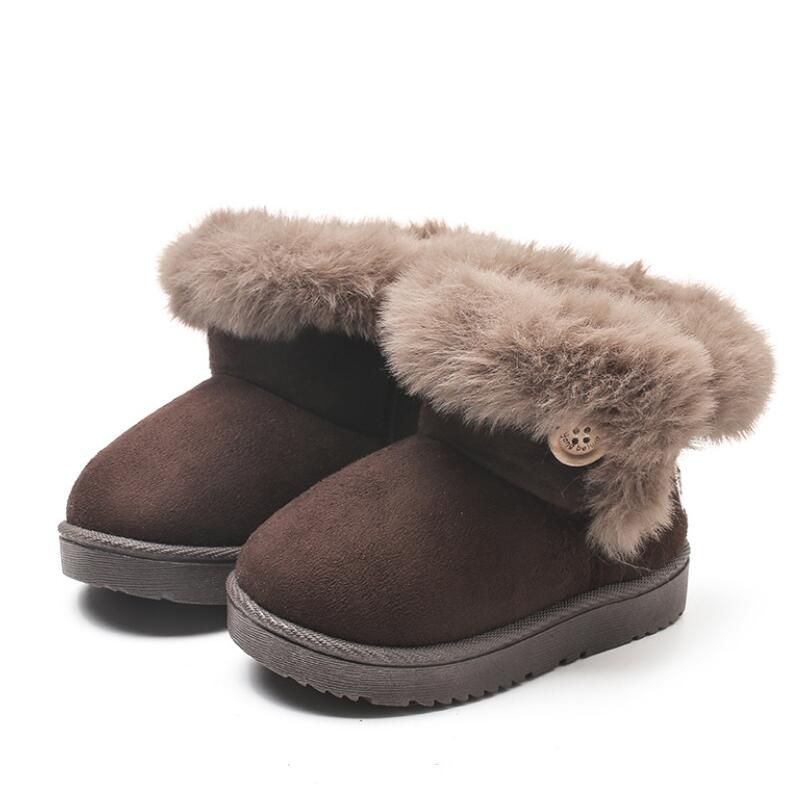 Winter Kinderen Laarzen Kinderen Mode Schoenen Baby Sport Schoenen Warme Laarzen Meisjes Enkellaarsjes Peuters Bont Pluche Sneeuw laarzen