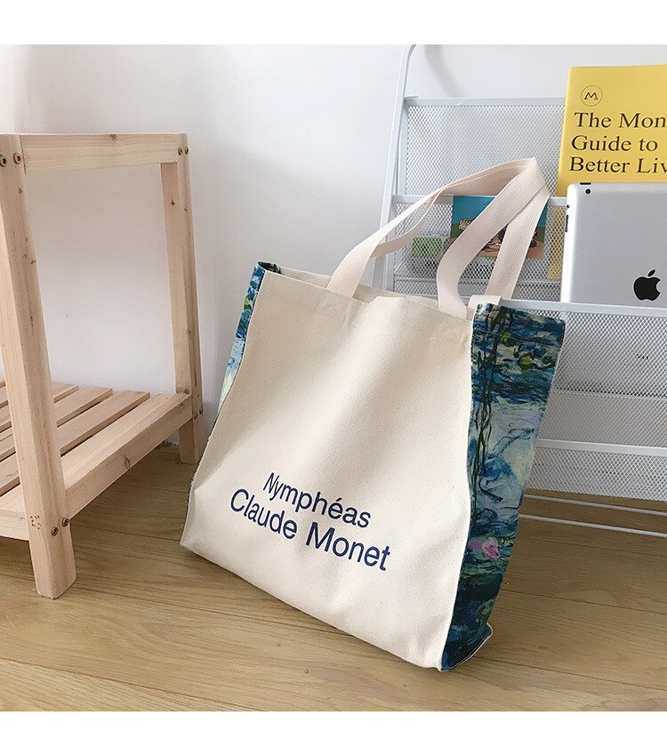 Vrouwen Canvas Boodschappentassen Vrouwelijke Liefde Filosofie Dagelijkse Schoudertassen Dames Olieverf Boeken Tas Handtassen Tote Voor Meisjes: A