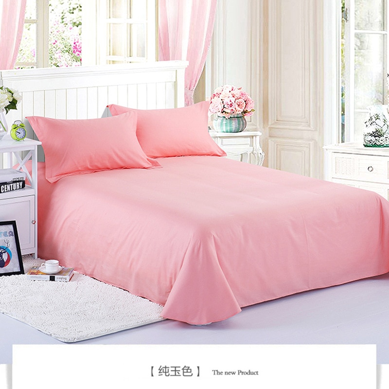 100% Cotton White Color Flat Sheet For Children Adults Single Double Bed Flat Bedsheets XF632-1