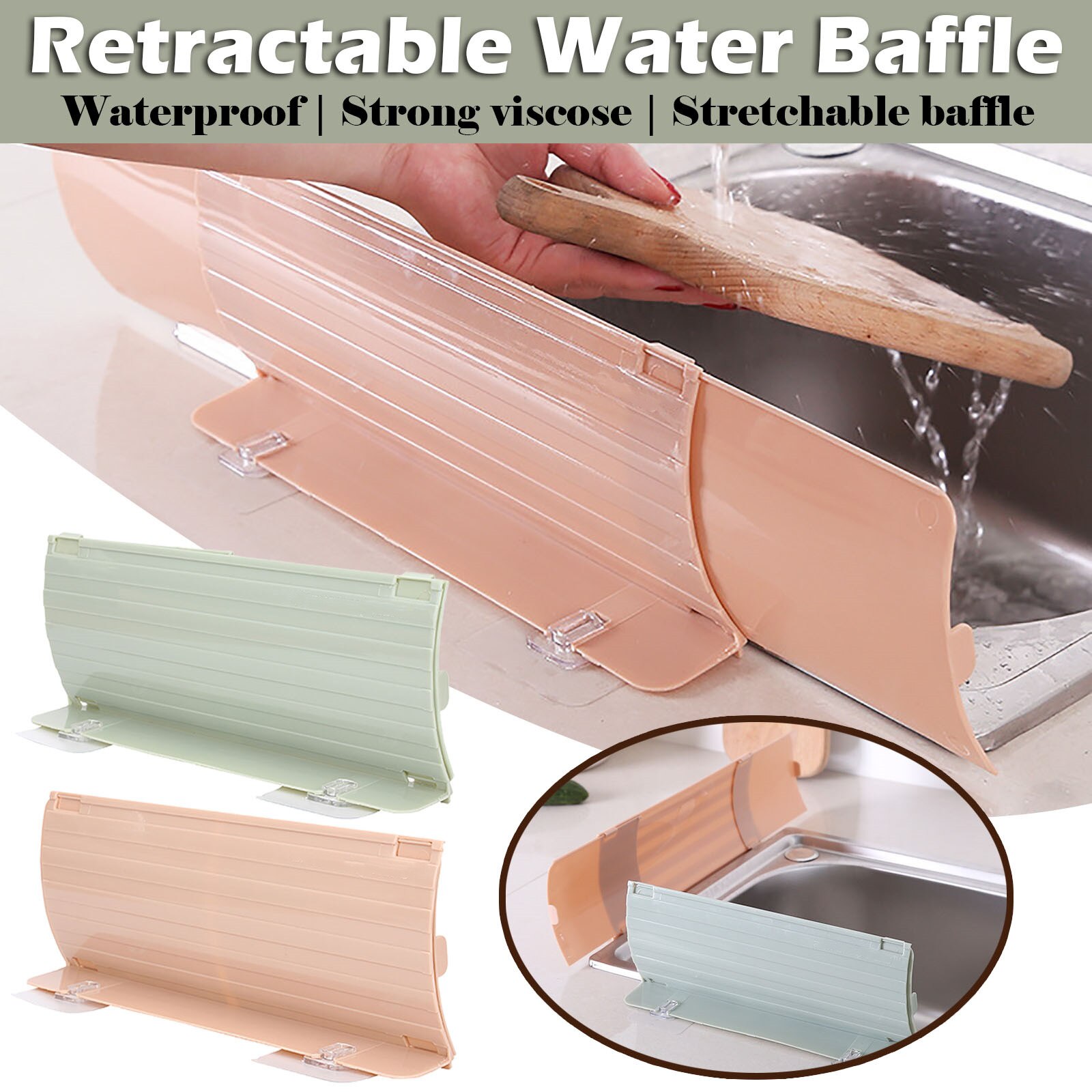 Retractable Pool Water Baffle Kitchen Sink Prevent Splash Baffle Guard Board Wash Basin Kitchen Accessories Gadgets Tools#YL10