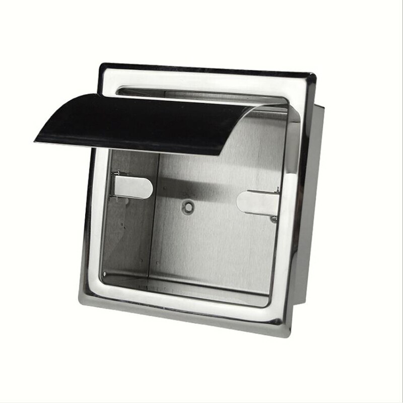 in Acciaio Inox Lucido Cromato Portarotolo di Carta del Supporto A Parete Montato A Scomparsa Portarotolo di Carta di Trasporto di Goccia: Snap button