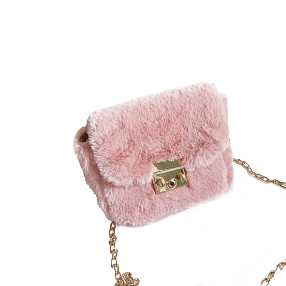 Children's Plush shoulder bag: Pink