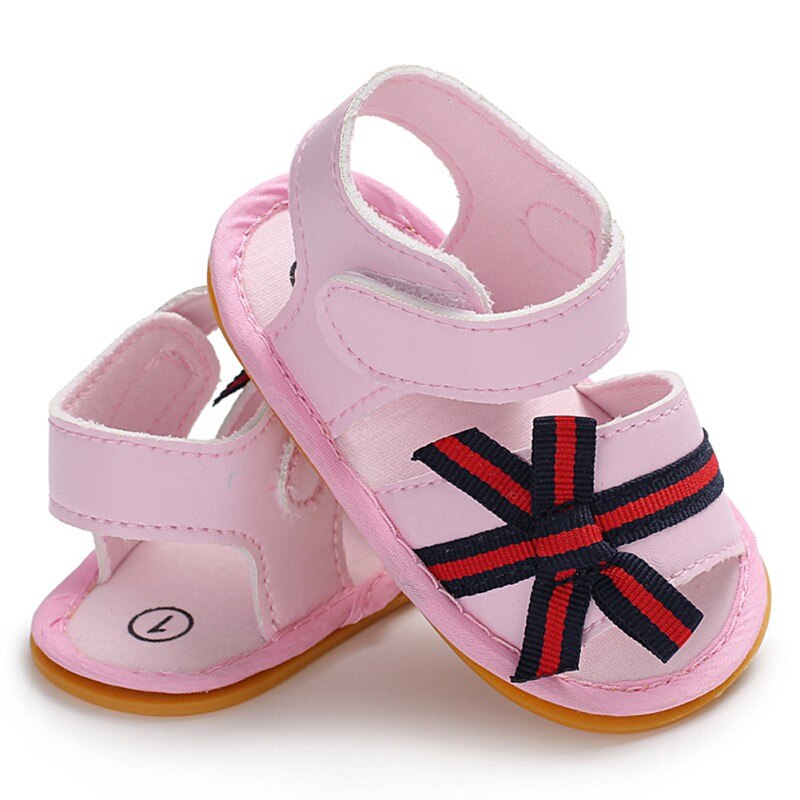 Summer Baby Girl Sandals Casual Rubber Sandals For Baby Girls PU Children Shoes w: Pink / 1