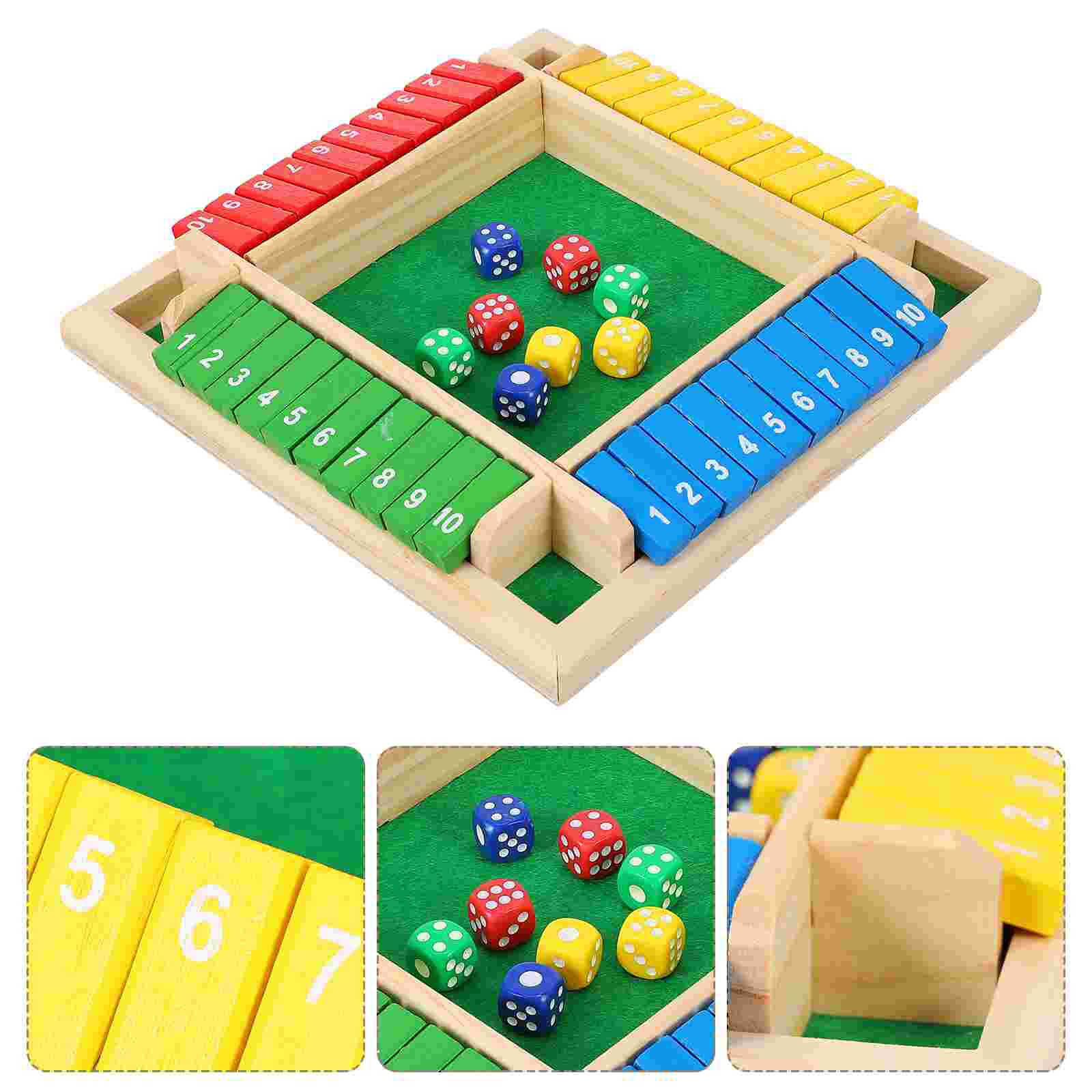 1 Set Shut The Box Game Fine Party Safe 4 Player Drinking Game Party Supplies Prop: As Shown