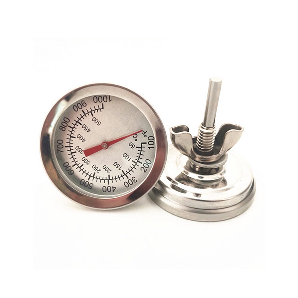 Rvs Grill Thermometer 50 ~ 400 Graden Bbq Temperatuurmeter Celsius Veilig Vochtbestendige Stevige Nauwkeurige Voor Keuken: Default Title