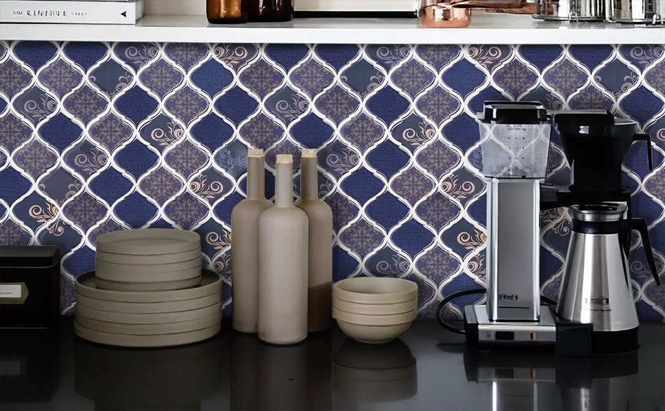 Carrelage mural en porcelaine, 10 pièces, motif lanterne, imperméable, pour cuisine, salle de bain et chambre à coucher
