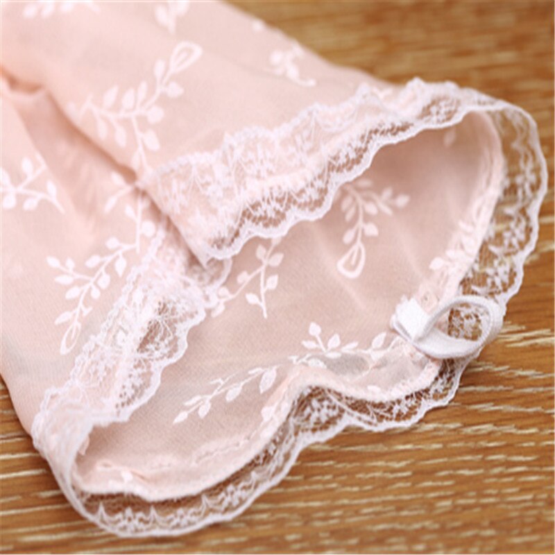 1 paire de manchons de bras à manches longues en dentelle pour femmes, protection solaire uv, pour la course à pied, le cyclisme