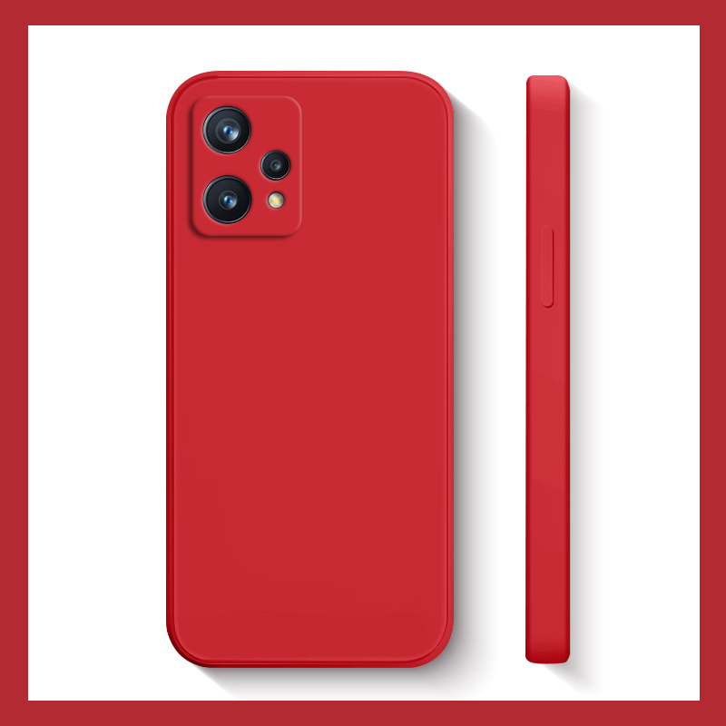 For Realme 9 4G Case Liquid Silicone Rubber Square Case For Realme 9 4G 5G 9 Pro Plus Soft TPU Phone Back Cover For Realme 9 4G