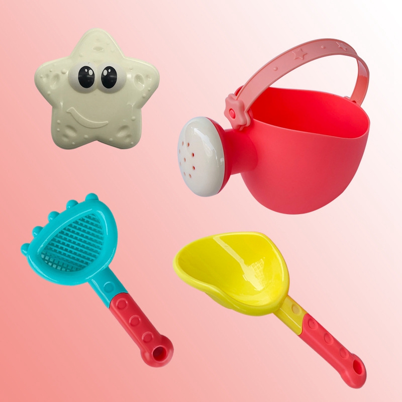 6Pcs Strand Emmer Zand Set Zand Play Zandbak Water Strand Speelgoed Seaside Tool Speelgoed Zand Auto Speelgoed Beach Party winkelwagen