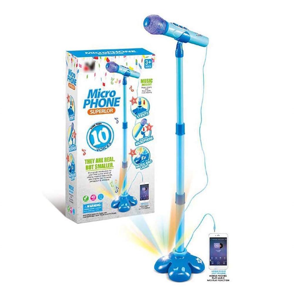 Kids Baby Karaoke Machine Toys With 1 Microphones Adjustable Stand Music Learning Play Toys Set for Children