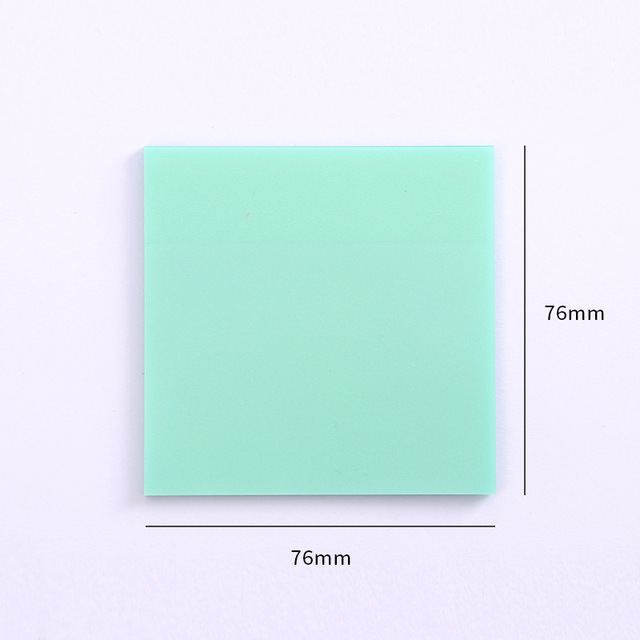 50sheets Stationery Transparent Post Notes with Strong Stickiness,Tearable Notes, Small Notebooks for Students,Notepads Memo Pad: green 50sheets