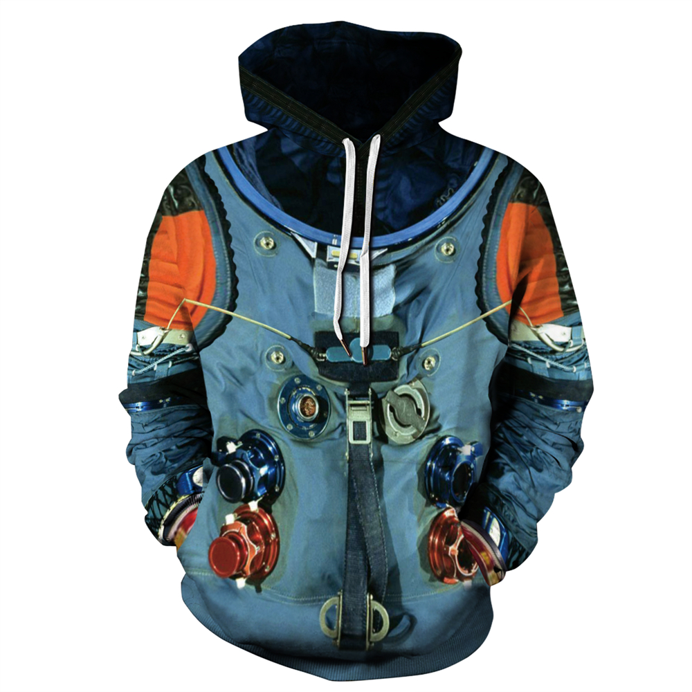 Vrouwen/Mannen Hooded Truien Unisex Sport Hoodies Spacesuit 3D Print S-5XL Running Sweatshirts Losse Fitness Sportwear Hip Hop Tops: 5XL