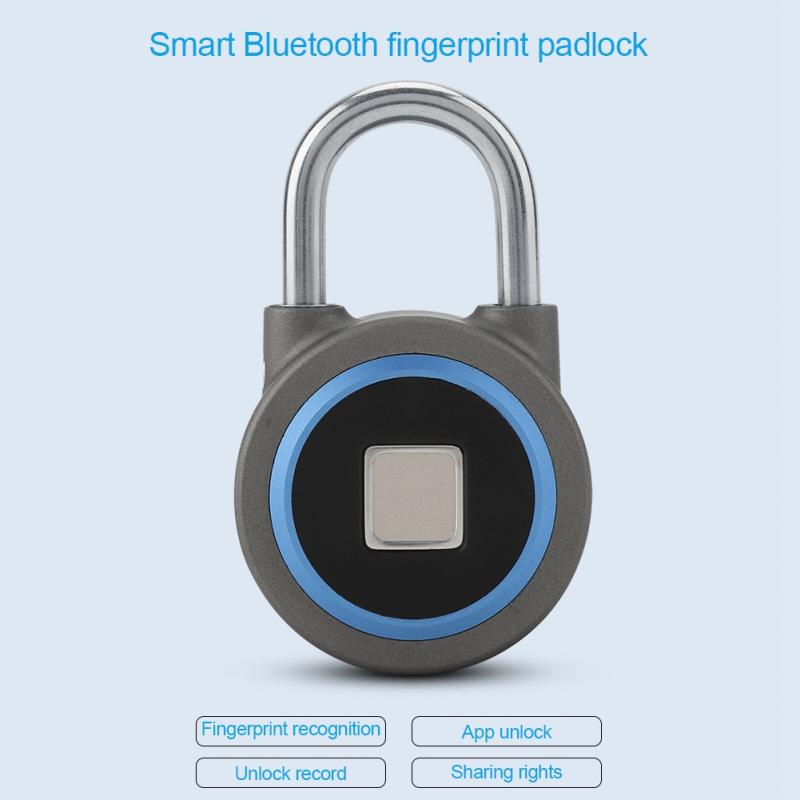 Candado de bloqueo con aplicación de teléfono Bluetooth, candado de bloqueo inalámbrico inteligente antirrobo, bloqueo de huella dactilar sin llave, candado de bloqueo para IOS y Android