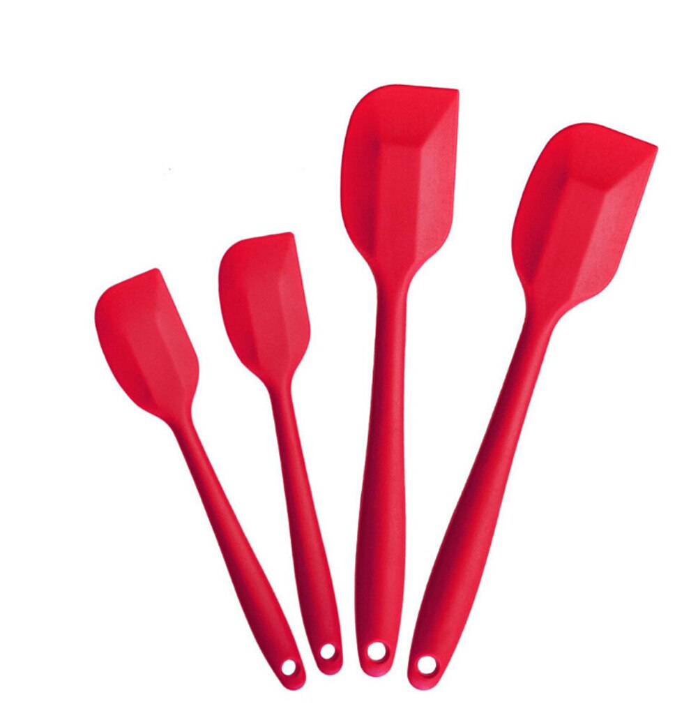Supply Of 4-Piece Integrated Silicone Scraper Set Combination Baking Tool Set: Red