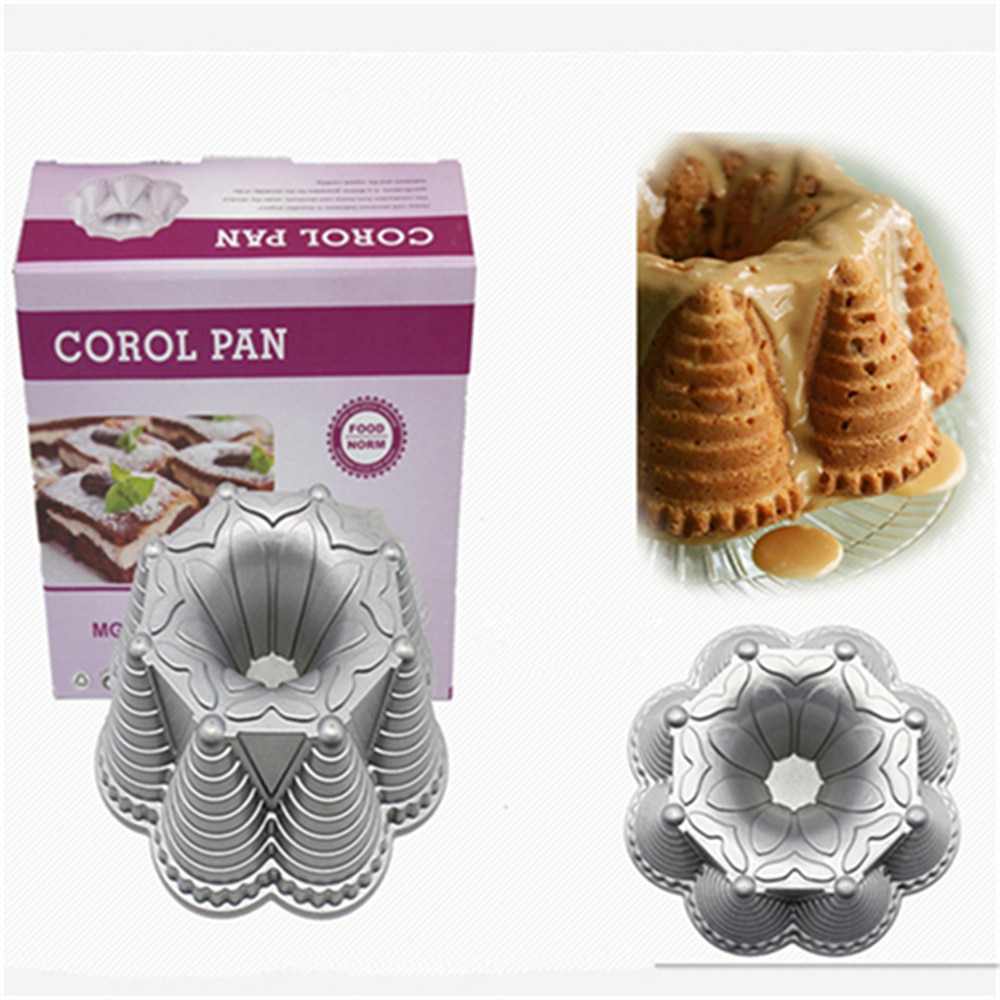 Keuken Bakvormen Levert Corol Vormige Bakken Vorm Gegoten Aluminium Cake Pan DIY Bakken Gerechten Anti-aanbak Metalen Cake Bakvorm