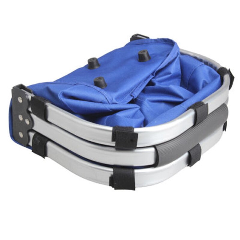 Foldable Eco Shopping Basket Carry Bag Folding Aluminium Frame Eco-friendly Collapsible Grocery Picnic Storage Basket