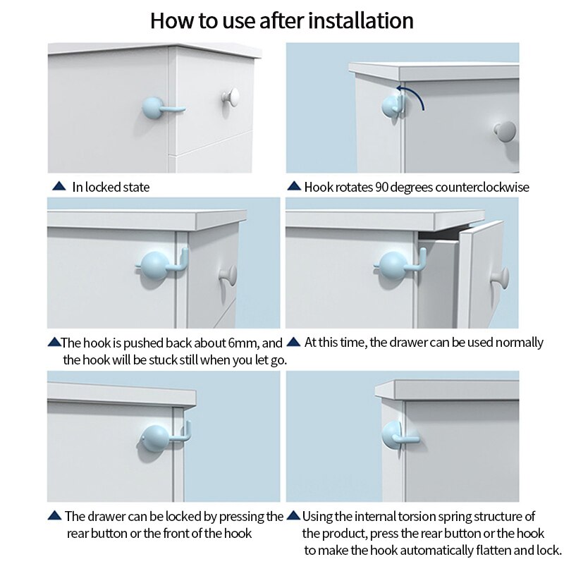 Children Security Protector Home Child Anti-pinch Protection Device Multi-Functional Kids Cabinet Drawer Security Buckle Device