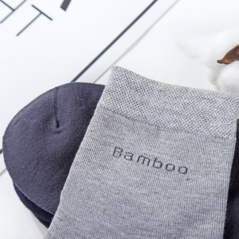 Chaussettes en bambou à bout sans couture pour hommes, décontractées, souples, pour le travail, l'athlétisme et la randonnée