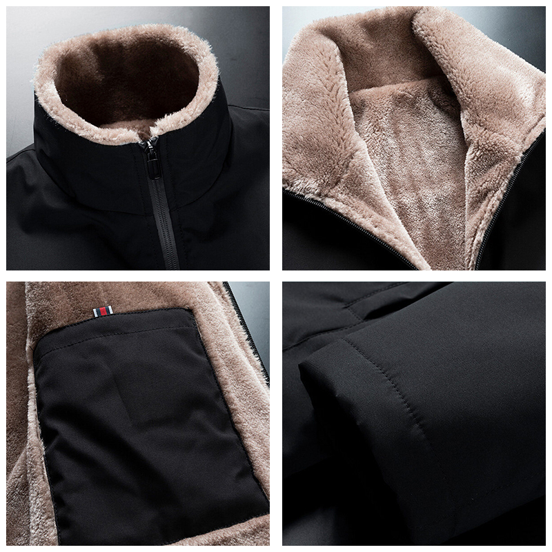 Herr vinter vindtät varm tjock fleecejacka herr casual kappa män höstmärke outdoor klassisk jacka herr