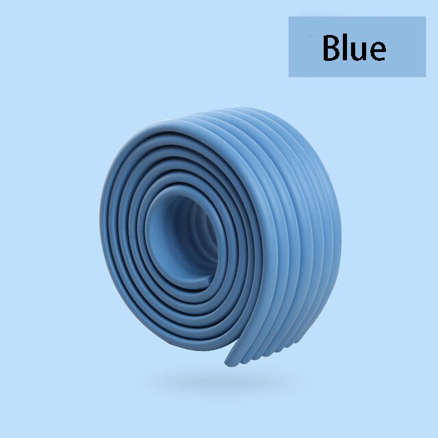 2m baby barnsäkerhet bord hörnskydd skydd barn skum stötfångare kollision breda kuddremsor glas skrivbord kant krockbygel: Blå