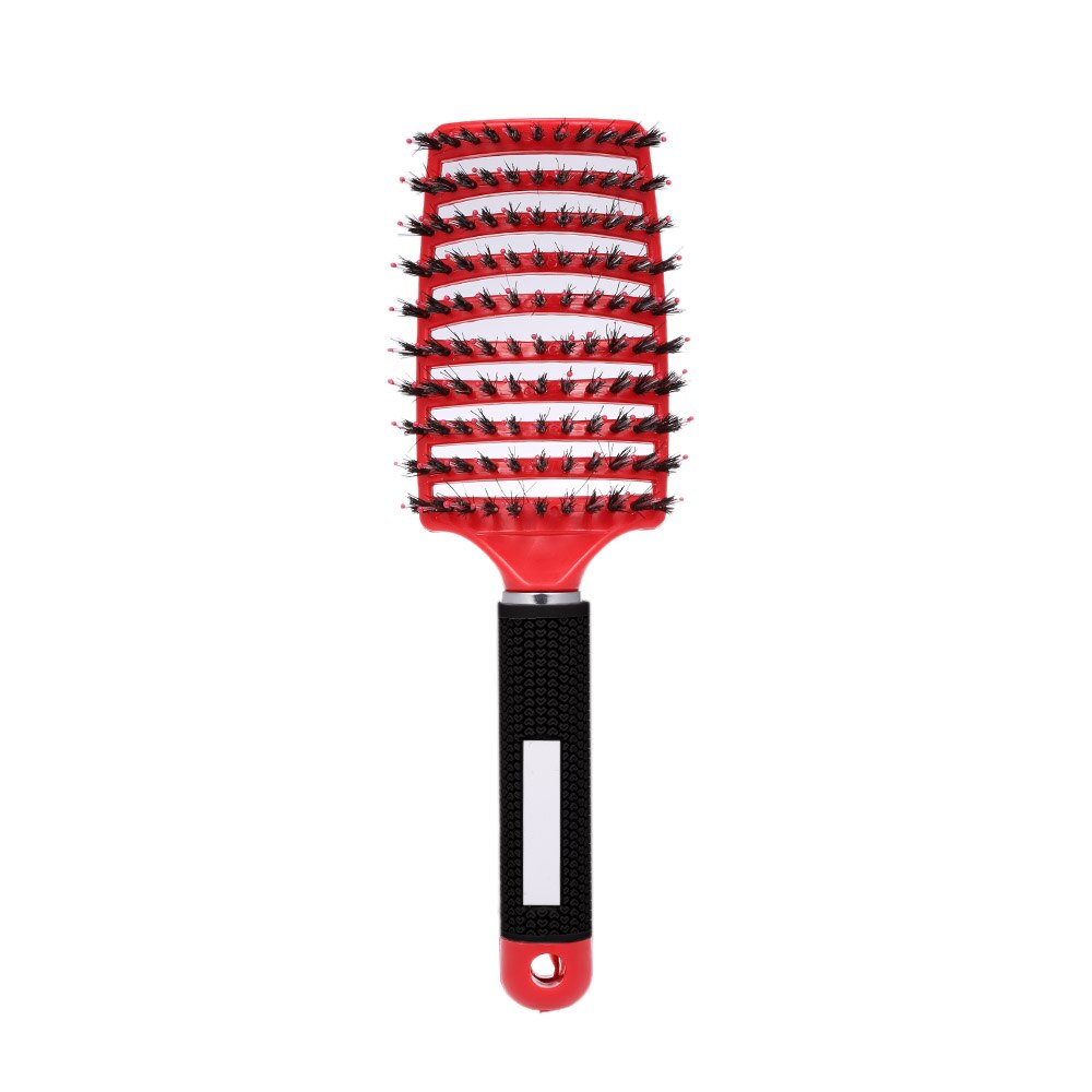 Bristle & Nylon Hair Brush Detangle Hairbrush Hair Scalp Massage Comb Detangling Hairbrushes Hairdressing Salon Tools for Women: Red