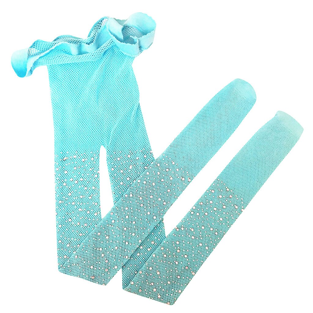 Kids Girls Mesh Kids Girls Mesh Fishnet Stockings Kids Girls Pantyhose Flash Tights Pretty Lightning Girls Stockings: Light blue