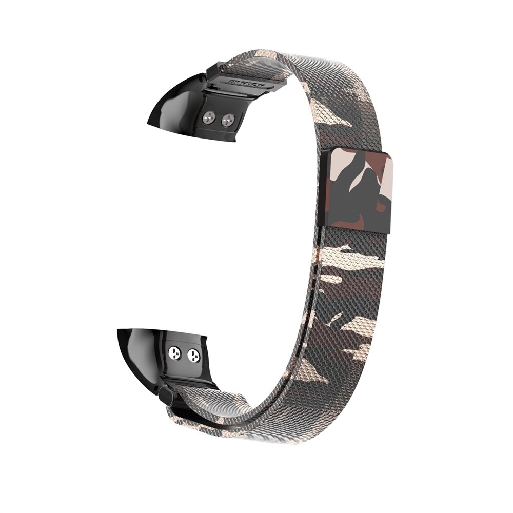 For Huawei Honor Band 5 4 Luxury Metal Loop Watch Band Magnetic Replacement Smart Watch Strap Bracelet Wristbands: Camouflage brown